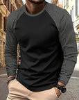 Trevor | Two-Tone Raglan Long-Sleeve Top