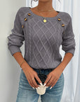 Kathleen | Textured Button Sweater