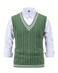 Gideon | Cable-Knit V-Neck Sweater Vest
