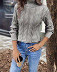 Celeste | Cozy Cable-Knit Turtleneck Sweater