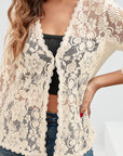 Cassandra | Floral Openwork Cardigan