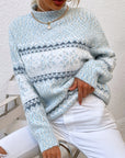Tamsin | Cozy Snowflake Mock-Neck Sweater