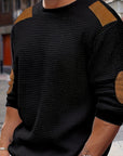 Aaron | Textured Elbow-Patch Pullover