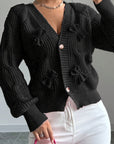 Juniper | Soft Bow-Detail Long Sleeve Cardigan