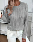 Faye | Cable-Knit Round Neck Sweater
