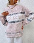 Tamsin | Cozy Snowflake Mock-Neck Sweater
