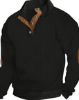 Ronan | Stand Collar Button Henley Sweater