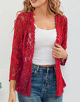 Cassandra | Floral Openwork Cardigan