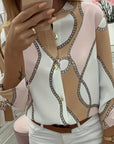 Ingrid | Chain-Print Collared Shirt