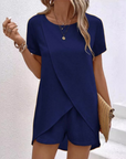 Melanie | Elegant Summer Slit Shirt Set