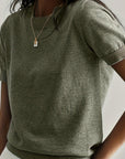 Harriet | Fine-Knit Short Sleeve Sweater