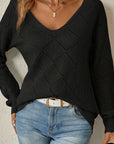 Camryn | Openwork V-Neck Sweater