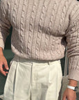 Jonas | Cable Knit Crew Neck Sweater