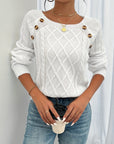 Kathleen | Textured Button Sweater