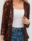 Cassandra | Floral Openwork Cardigan