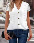Ariana | Elegant Button V-Neck Shirt