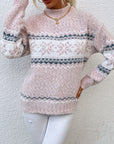 Tamsin | Cozy Snowflake Mock-Neck Sweater