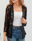 Cassandra | Floral Openwork Cardigan