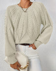 Cassidy | Cable-Knit Round-Neck Sweater