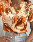Joanna | Artful Swirl-Print Blouse