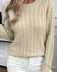 Faye | Cable-Knit Round Neck Sweater