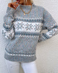 Tamsin | Cozy Snowflake Mock-Neck Sweater