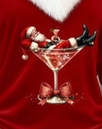 Plush Christmas Print Long Sleeve Top