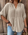 Nella | Elegant Wide Sleeve V-Neck Blouse