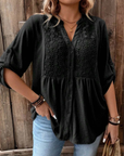 Nella | Elegant Wide Sleeve V-Neck Blouse