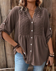 Nella | Elegant Wide Sleeve V-Neck Blouse
