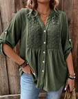 Nella | Elegant Wide Sleeve V-Neck Blouse