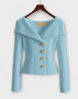 Warm Textured Knit Jacket for Women