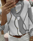 Ingrid | Chain-Print Collared Shirt
