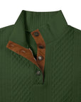 Ronan | Stand Collar Button Henley Sweater