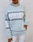 Tamsin | Cozy Snowflake Mock-Neck Sweater