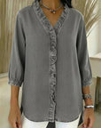 Paula | Stylish Ruffle Mid Sleeve Blouse