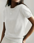 Harriet | Fine-Knit Short Sleeve Sweater