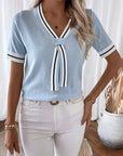 Daphne | V-Neck Short-Sleeve Pullover