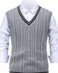 Gideon | Cable-Knit V-Neck Sweater Vest