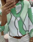 Ingrid | Chain-Print Collared Shirt
