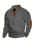 Ronan | Stand Collar Button Henley Sweater