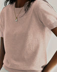 Harriet | Fine-Knit Short Sleeve Sweater