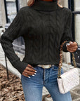 Celeste | Cozy Cable-Knit Turtleneck Sweater