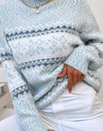 Tamsin | Cozy Snowflake Mock-Neck Sweater