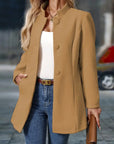Juliette | Elegant Stand-Collar Button Coat