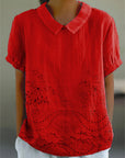 Holly | Elegant Floral Embroidered Shirt