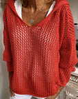Delaney | Relaxed Open-Knit Hooded Sweater