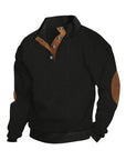 Ronan | Stand Collar Button Henley Sweater