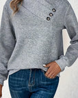 Nadine | Asymmetrical Button-Neck Sweater