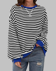 Margaret | Casual Long Sleeve Striped Sweatshirt